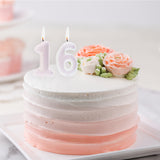 Age 6 Glitter Numeral Moulded Pick Candle Iridescent