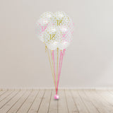 Pink Chic Age 18 Latex Balloons Crystal Clear All Round Print