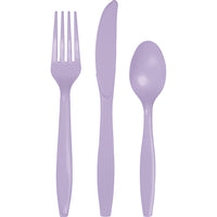 Plastic Premium Cutlery Luscious Lavender Assorted