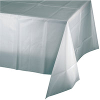 Plastic Tablecover Shimmering Silver