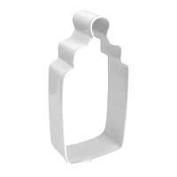 Baby's Bottle Poly-Resin Coated Cookie Cutter White