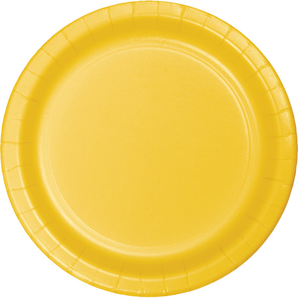 Paper Dinner Plates School Bus Yellow
