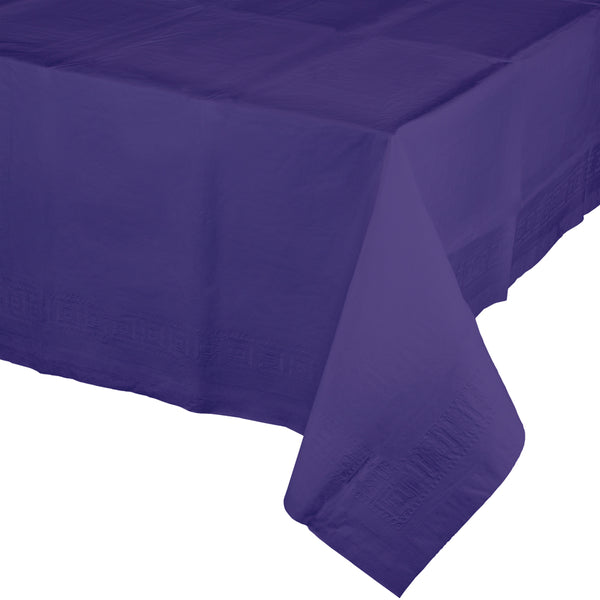 Plastic Lined Polytissue Tablecover Purple