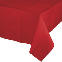 Plastic Lined Polytissue Tablecover Classic Red