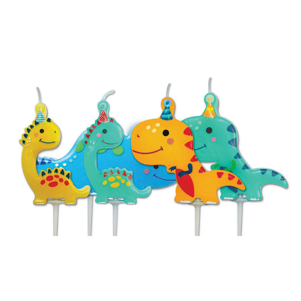Dino Party Pick Candles