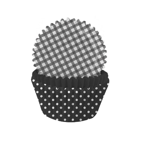Black Velvet Gingham and Polka Mix Cupcake Cases in Rip-Top CDU