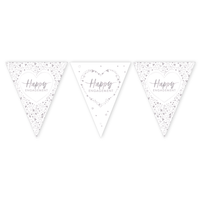 Happy Engagement Paper Flag Bunting Foil Stamped