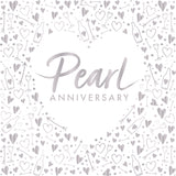 Pearl Anniversary Lunch Napkins 3 ply Foil Stamped