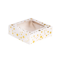 Gold Star Small Square Treat Boxes with Window Foil