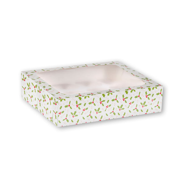 Holly Cupcake Box for 12 Cupcakes