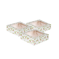 Holly Small Square Treat Boxes with Window