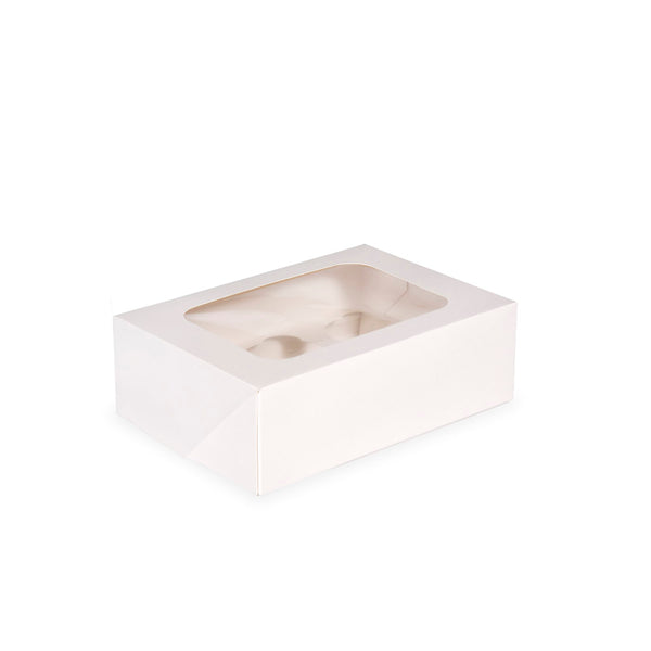 White Cupcake Box for 6 Cupcakes
