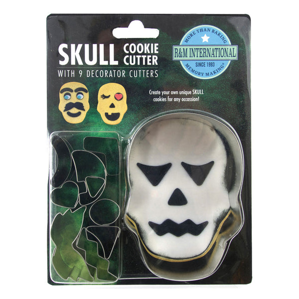 Halloween Skull Decorating Cookie Cutter Set Tin-Plated