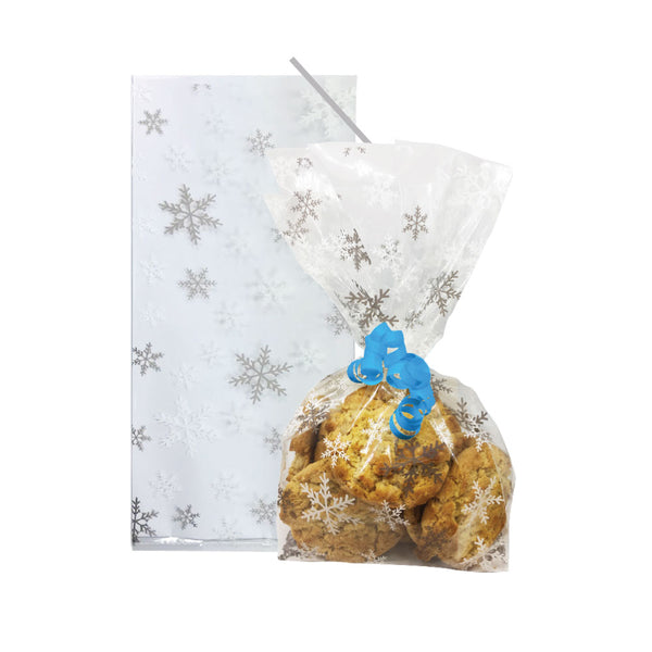 Snowflake Cello Treat Bags with Twist Ties