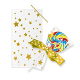 Gold Star Cookie/Lollipop Cello Treat Bags with Twist Ties
