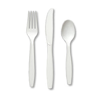 Plastic Premium Cutlery White Assorted