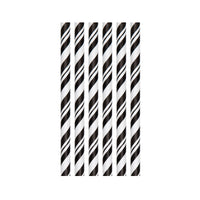 Black Velvet Striped Paper Straws with ECO-FLEX® Technology
