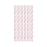 Classic Pink Striped Paper Straws with ECO-FLEX® Technology