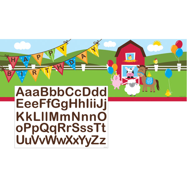 Farmhouse Fun Giant Banner with Stickers