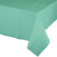 Plastic Lined Polytissue Tablecover Fresh Mint