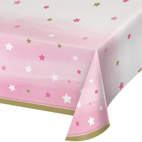One Little Star Girl Plastic Tablecover All Over Print