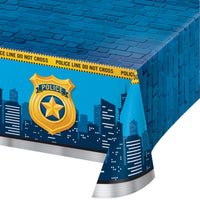 Police Party Plastic Tablecover All Over Print