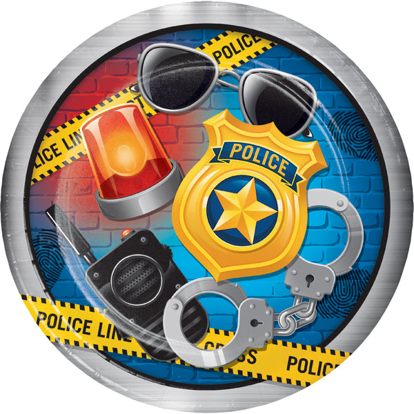 Police Party Paper Dinner Plates Sturdy Style