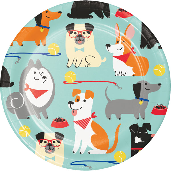 Dog Party Paper Lunch Plates Sturdy Style