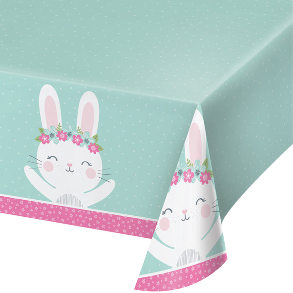 Birthday Bunny Plastic Tablecover All Over Print