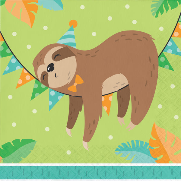 Sloth Party Lunch Napkins 2 ply