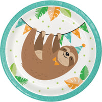 Sloth Party Paper Lunch Plates Sturdy Style