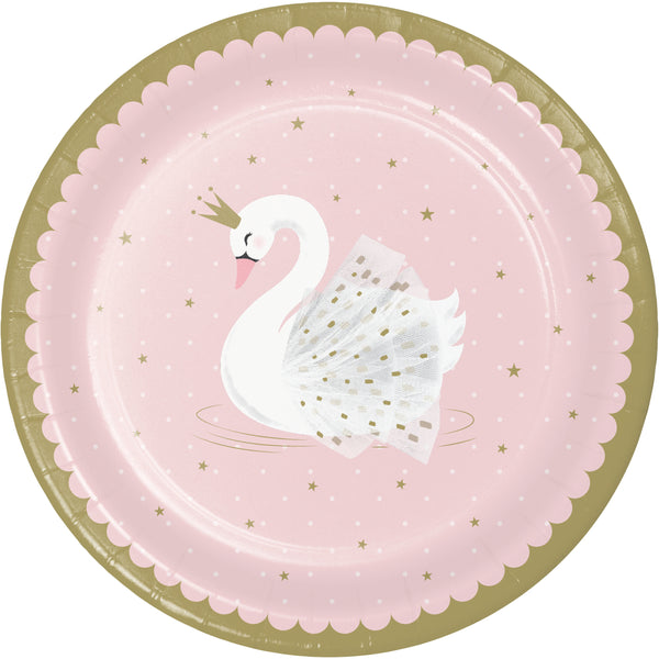 Stylish Swan Party Paper Dinner Plates Sturdy Style