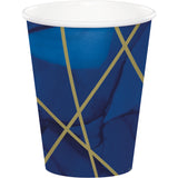 Navy and Gold Geode Paper Cups