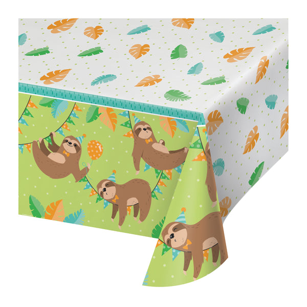 Sloth Party Plastic Tablecover All Over Print