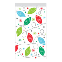 Holiday Lights Cello Treat Bags with Zip Close