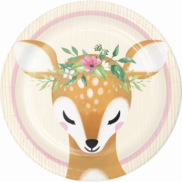 Deer Little One Paper Lunch Plates Sturdy Style