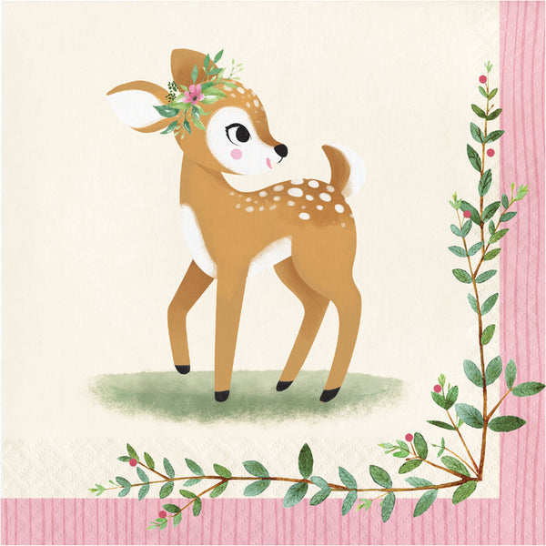 Deer Little One Lunch Napkins 2 ply