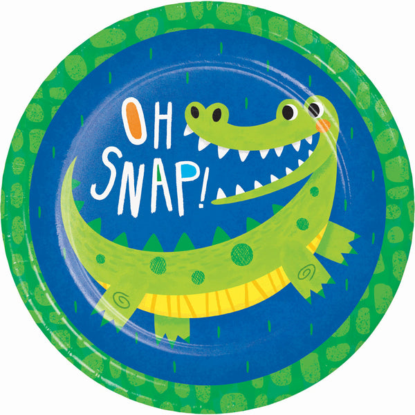 Alligator Party Paper Dinner Plates Sturdy Style