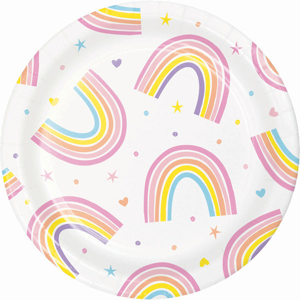 Celebrations Value Happy Rainbow Paper Lunch Plates