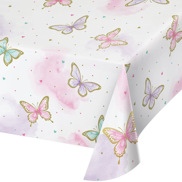 Butterfly Shimmer Paper Tablecover All Over Print