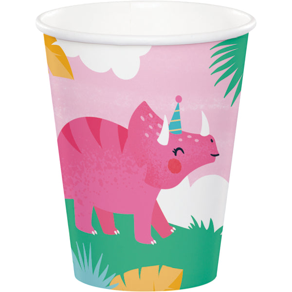 Girl Dino Paper Cups