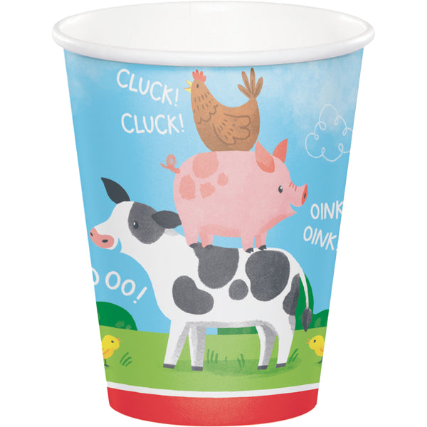 Farm Animals Paper Cups