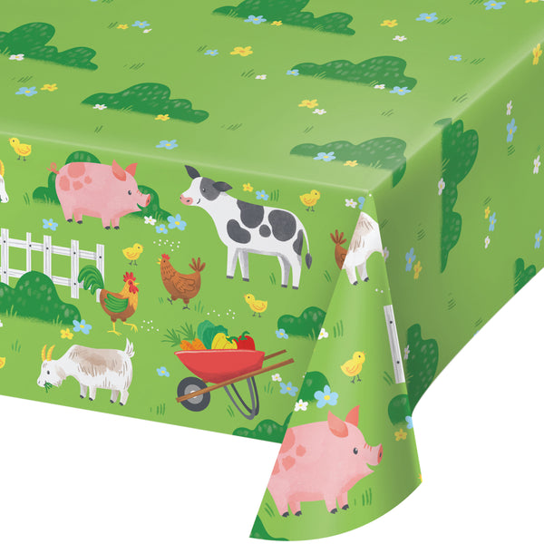 Farm Animals Paper Tablecover All Over Print