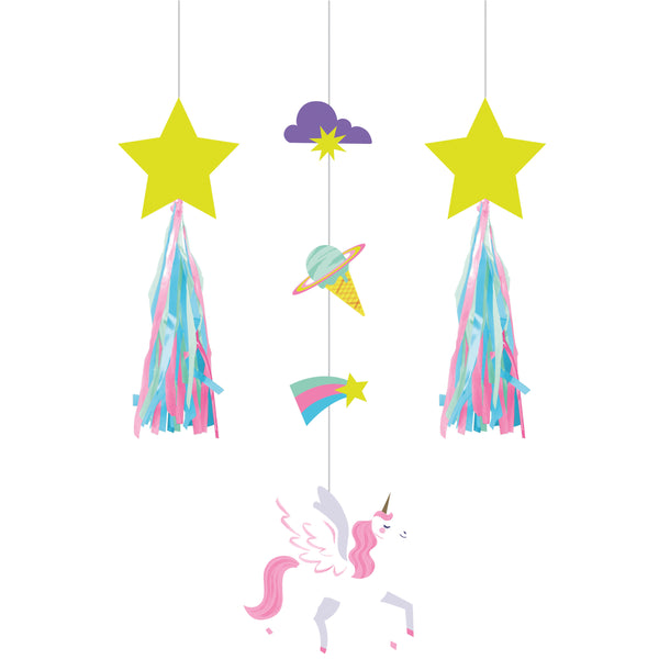 Unicorn Galaxy Hanging Cutouts with Tassels