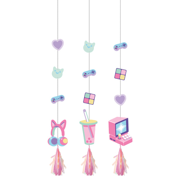 Digital Game Hanging Cutouts with Tassels