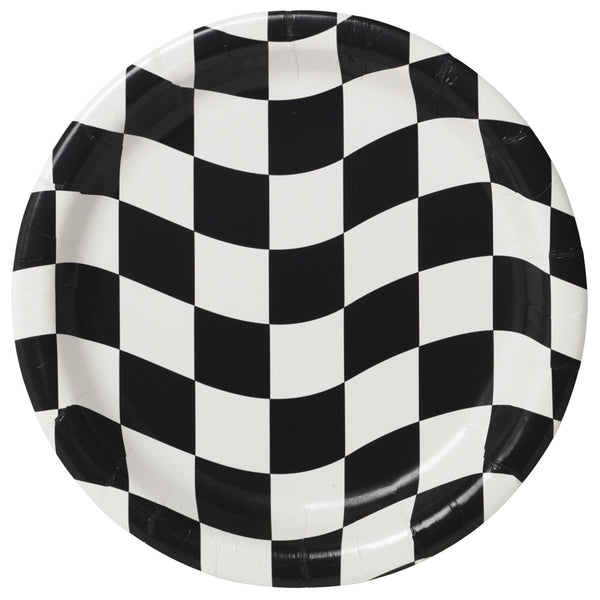 Racing Stripes Paper Dinner Plates Sturdy Style