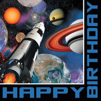 Space Blast Happy Birthday Lunch Napkins 3 ply