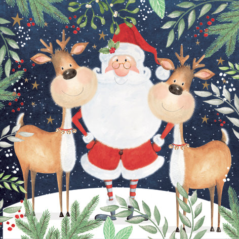 Tiflair Santa & Funny Reindeers Lunch Napkins 3 ply
