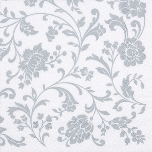 Tiflair Arabesque Silver Lunch Napkins 3 ply