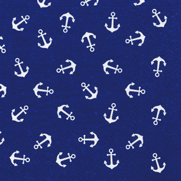 Tiflair Anchor White Lunch Napkins 3 ply
